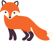 Foxy standing, facing to the left