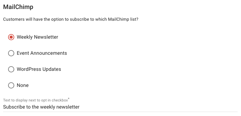 You can connect your Simply Schedule Appointment account to MailChimp