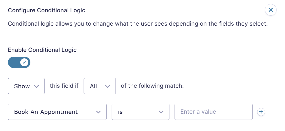 Conditional Logic for the SSA Appointment field