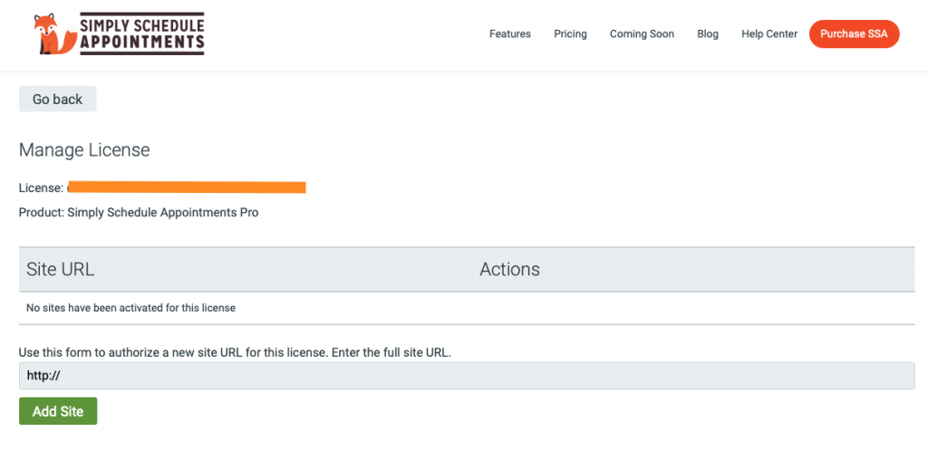 Manage Licensed Sites