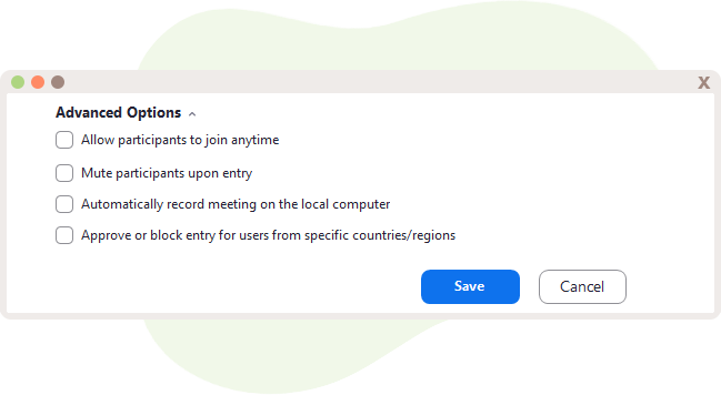 Advanced Options in Zoom