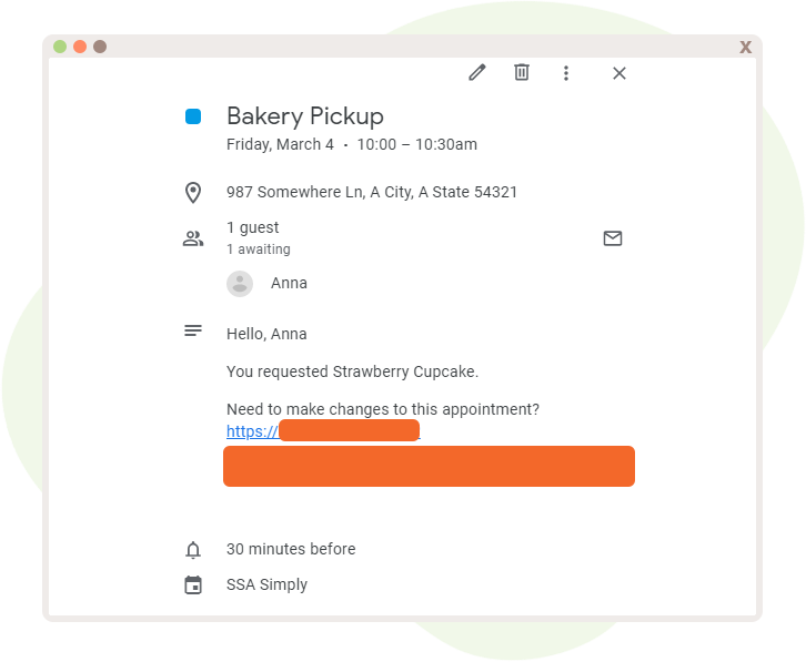 Google Event Details