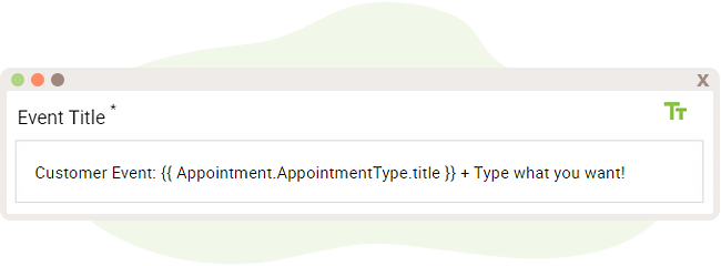Customize the Google Calendar Event Title