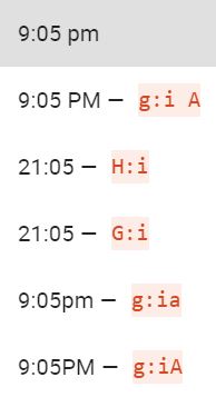 Using the time format dropdown in the General Settings